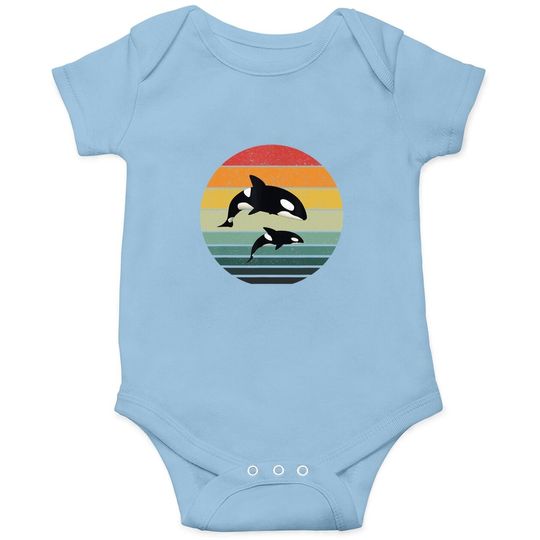 Orca Family Vintage Baby Bodysuit