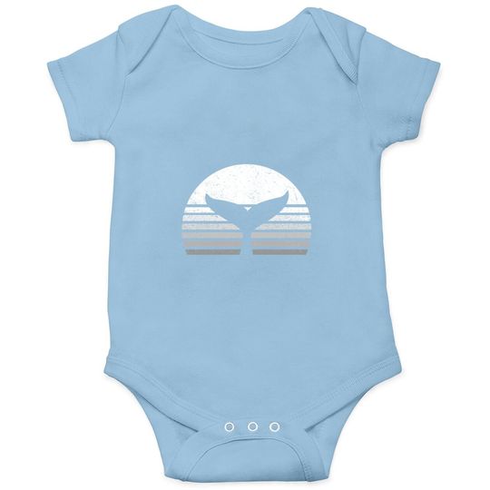 Save The Whales Nautical Sea Blue Baby Bodysuit