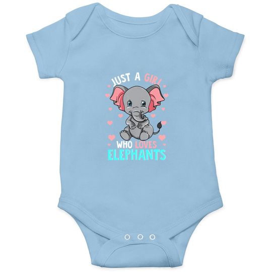 Just A Girl Who Loves Elephants Baby Bodysuit