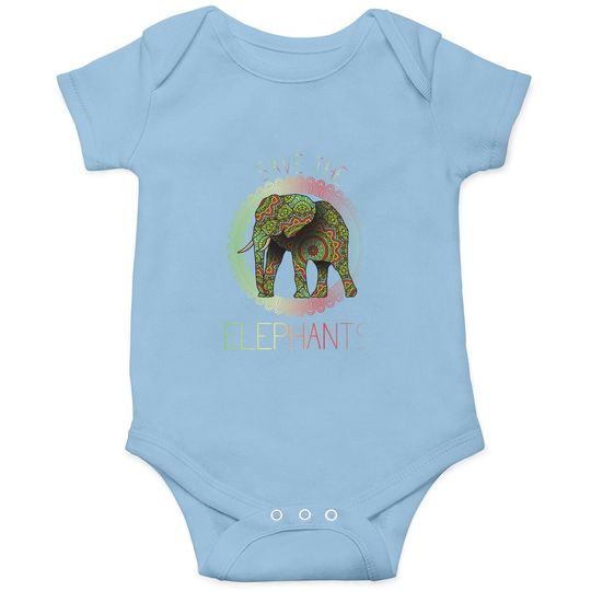 Save The Elephants Animal Right Activist Baby Bodysuit