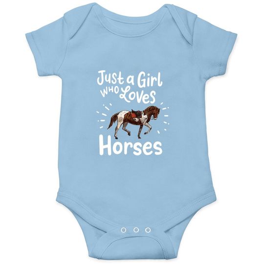Just A Girl Who Loves Horses Riding Lover Baby Bodysuit
