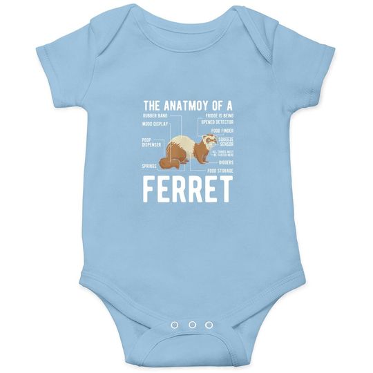 Ferret Anatomy Baby Bodysuit