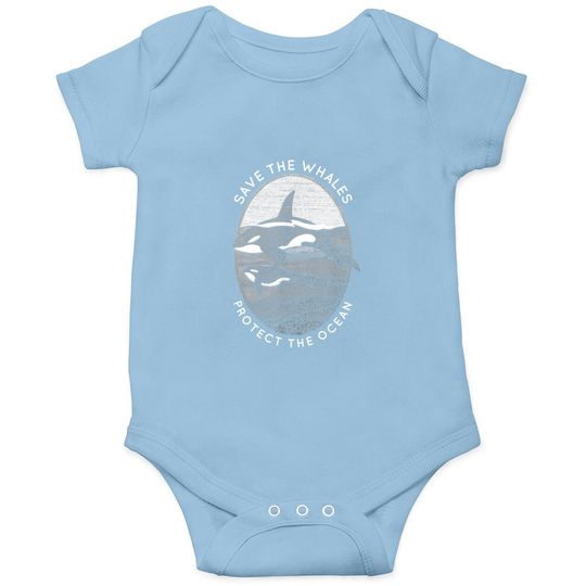 Save The Whales: Protect The Ocean Orca Killer Whales Baby Bodysuit