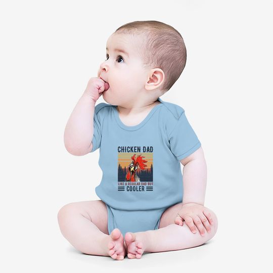 Chicken Dad Like A Regular Dad Farmer Poultry Father Day Tee Baby Bodysuit