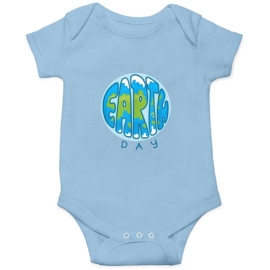 Retro Happy Earth Day, Environment, Saving The Planet Baby Bodysuit