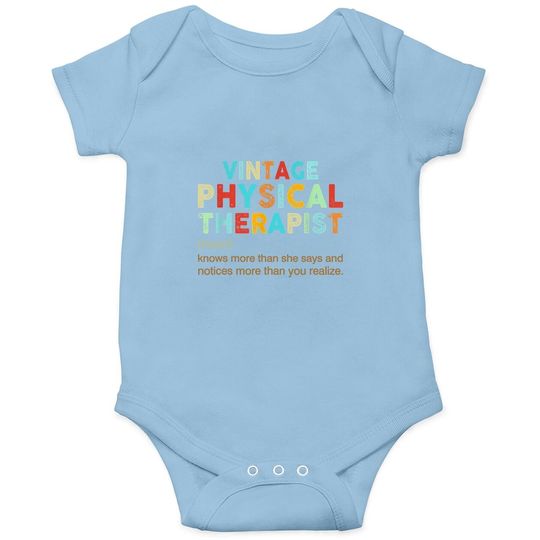Vintage Physical Therapist Baby Bodysuit