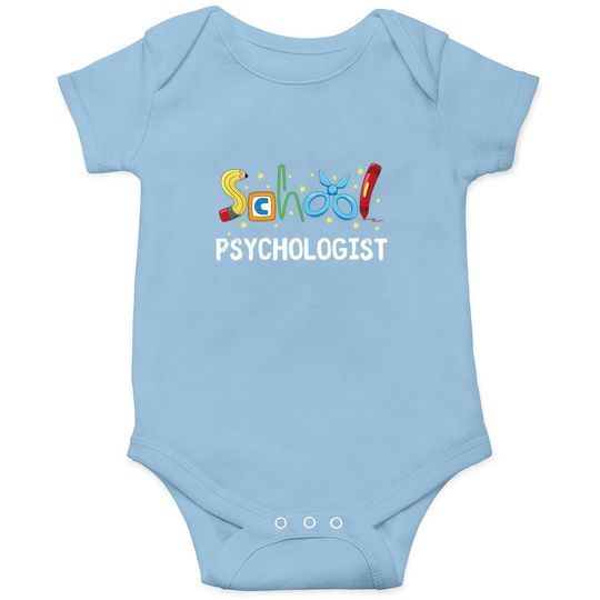 School Psychologist Cute Gift Psych Therapist Appreciation Baby Bodysuit