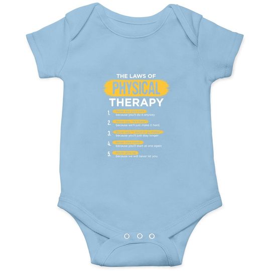 Pt Physical Therapy Gift Therapist Month Baby Bodysuit