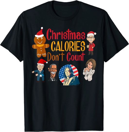Christmas Biden Fauci Obama Pelosi Kammie Funny Christmas T-Shirt