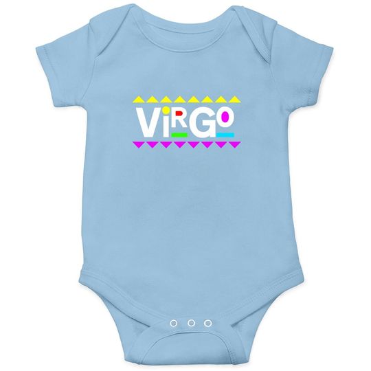 Virgo Zodiac Design 90s Style Baby Bodysuit