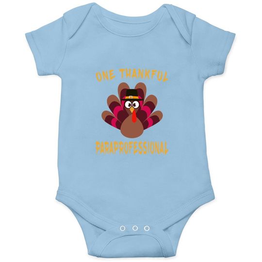 One Thankful Paraprofessional Thanksgiving Paraprofessional Baby Bodysuit