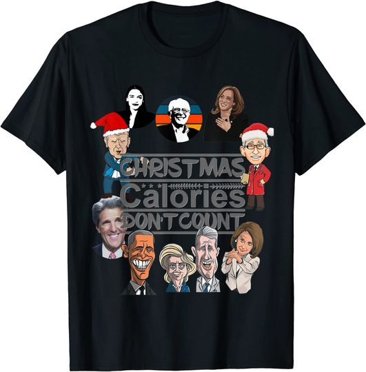 Discover Christmas Biden Fauci Obama Pelosi Fun Democrat Conservative T-Shirt