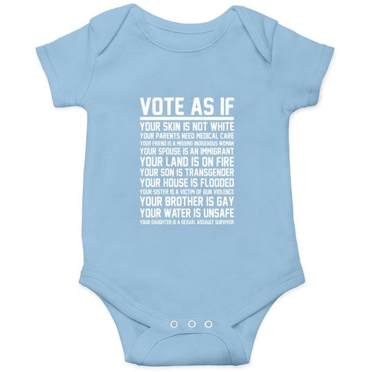Vote As If | Registered Voter Election Day Gift Baby Bodysuit