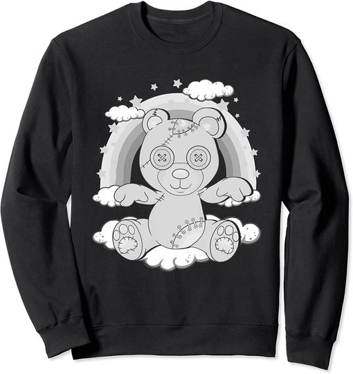 Pastel Goth Teddy Bear Stuffed Animal Goth Sweatshirt