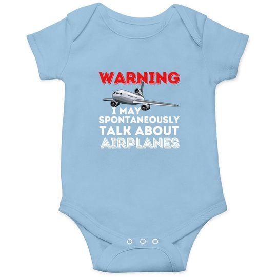 I May Talk About Airplanes - Funny Pilot & Aviation Airplane Baby Bodysuit