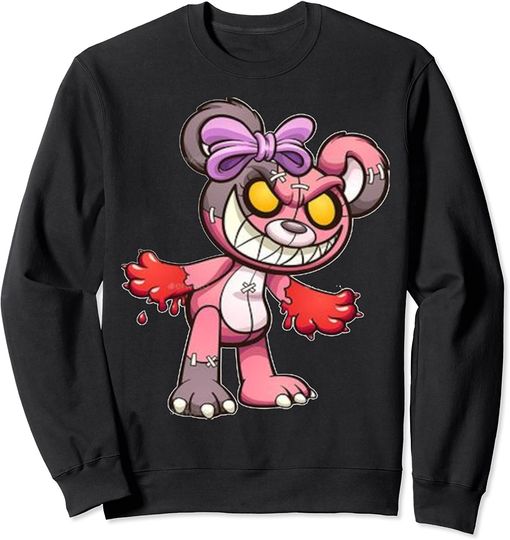 Evil And Cute Teddy Bear Sweatshirt