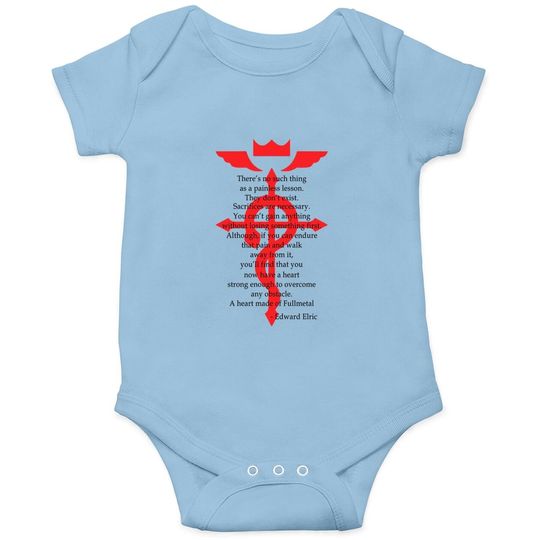 Fullmetal Alchemist Short Sleeve Baby Bodysuit Classic Adult Tee