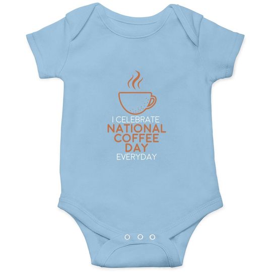 National Coffee Day Espresso Barista Caffeine Keto Diet Baby Bodysuit