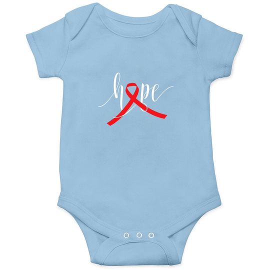 Hope Aids Hiv Red Ribbon Awareness Gift World Aids Day Baby Bodysuit