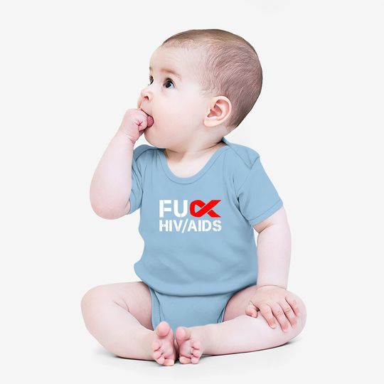 Hiv Aids Awareness Red Ribbon World Aids Day Fighter Baby Bodysuit