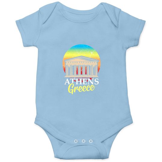 Athens Greece Greek City Acropolis Parthenon Baby Bodysuit