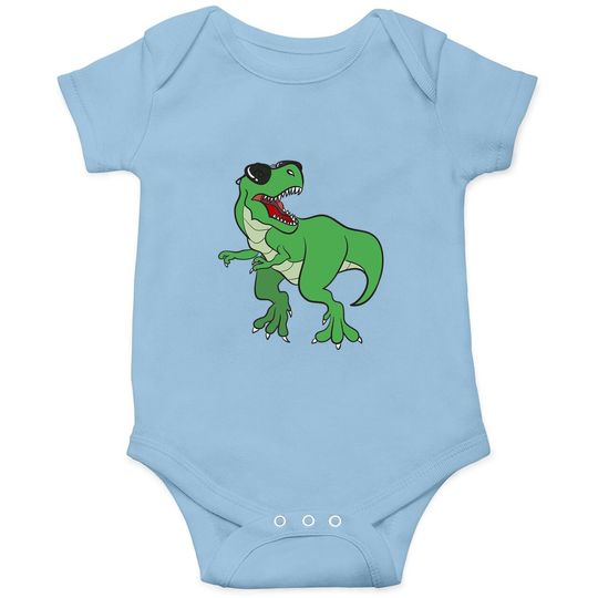 T-rex Sunglasses Dinosaur Primeval Baby Bodysuit