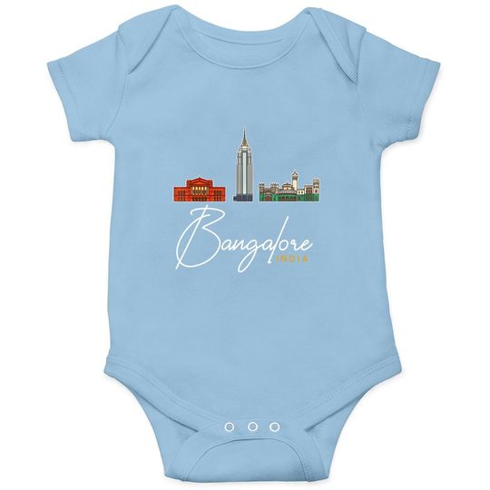 Bangalore India City Skyline Map Travel Baby Bodysuit