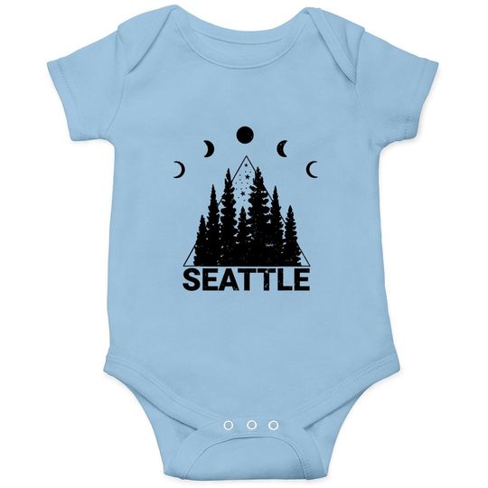 Seattle Washington Forest Nature Vintage Baby Bodysuit