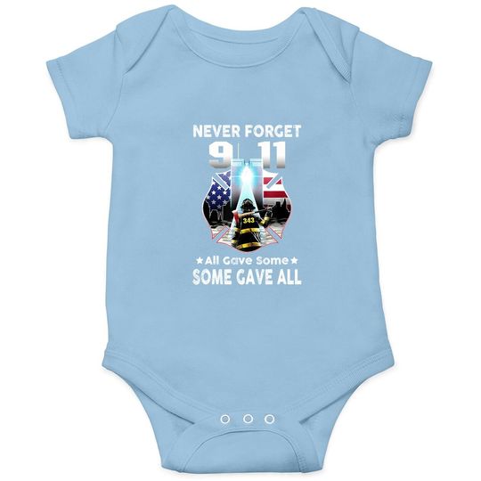 Never Forget 9-11-2001 20th Anniversary Baby Bodysuit