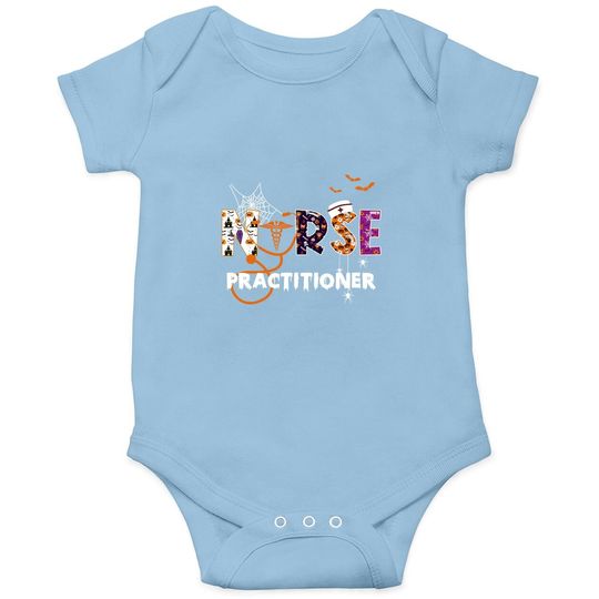 Nurse Practitioner Halloween Future Nurse Spooky Season Baby Bodysuit