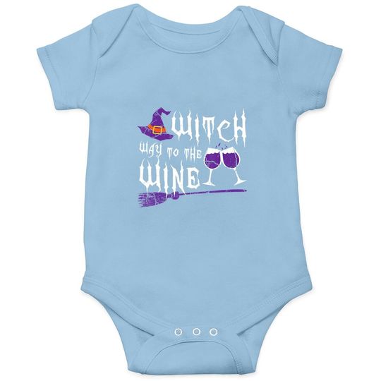 Witch Way To The Wine Baby Bodysuit