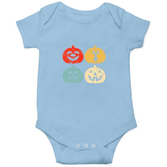 Vintage Halloween Pumpkin Baby Bodysuit