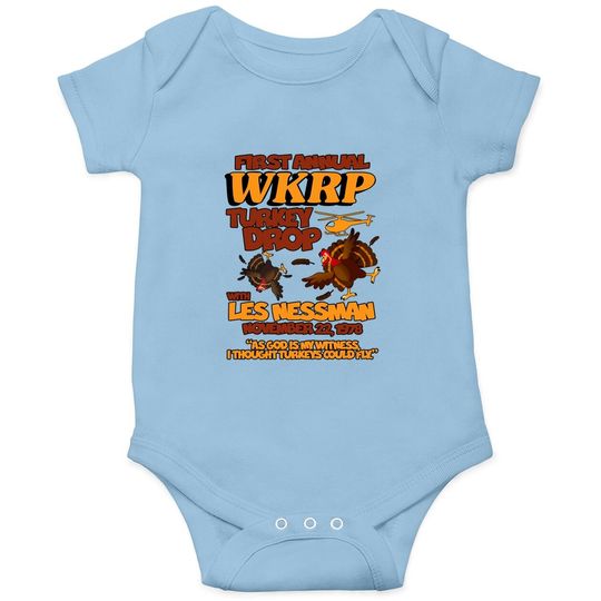 Thanksgiving 1st Annual Wkrp Turkey Drop Baby Bodysuit