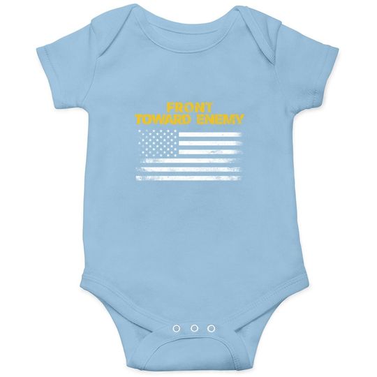 Front Toward Enemy Claymore Mine American Flag Baby Bodysuit