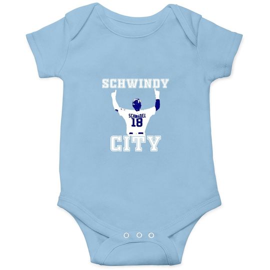Schwindy City Baseball Baby Bodysuit