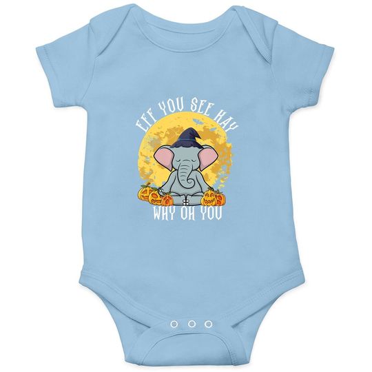 Eff You See Kay Why Oh You Halloween Elephant Baby Bodysuit