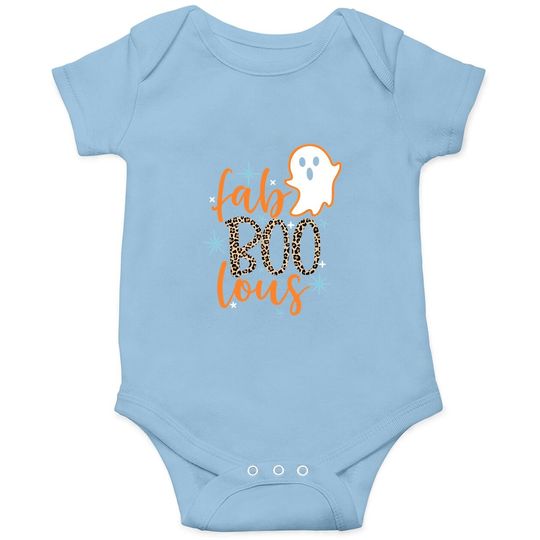 Halloween Fab Boo Lous Leopard Ghost Baby Bodysuit