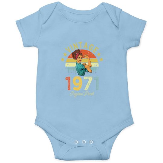 Vintage 1971 50th Birthday Baby Bodysuit