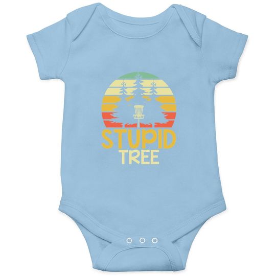 Funny Frisbee Golf Stupid Tree Disc Golf Baby Bodysuit