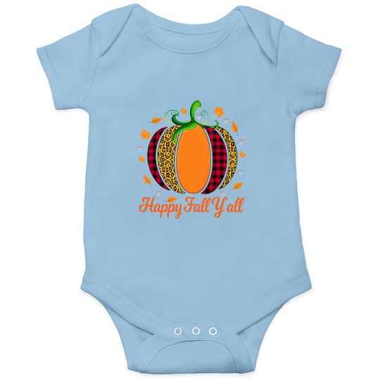 Happy Fall Y'all Autumn Season Baby Bodysuit