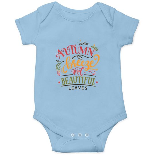 Autumn Breeze And Beautiful Leaves Fall Season Baby Bodysuit