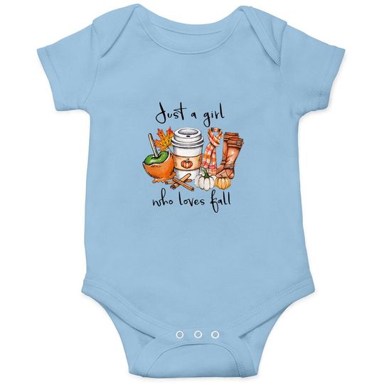 Just A Girl Who Loves Fall Hello Autumn Baby Bodysuit