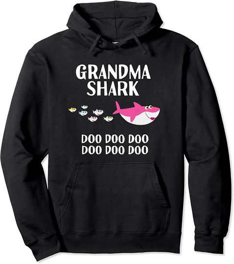 Grandma Shark Doo Doo Grandma Mother's Day Gifts Matching Pullover Hoodie