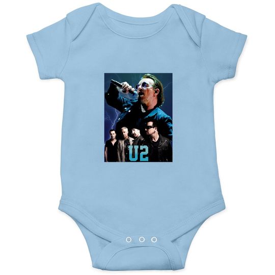 Vintage Style U2 Rock Baby Bodysuit