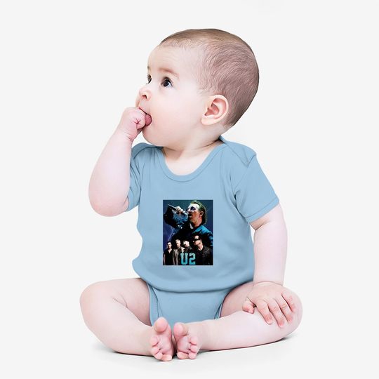 Vintage Style U2 Rock Baby Bodysuit