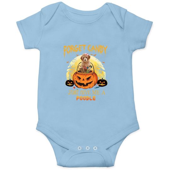 Candy Pumpkin Poodle Dog Baby Bodysuit