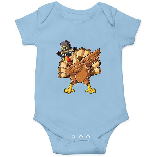 Dabbing Turkey Thanksgiving Day Gifts Baby Bodysuit