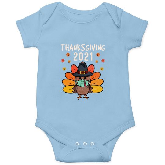 Happy Turkey Day Thanksgiving 2021 Autumn Fall Season Baby Bodysuit
