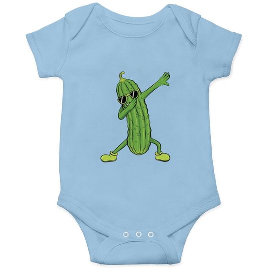 Dabbing Pickle Dancing Cucumber Lover Funny Baby Bodysuit
