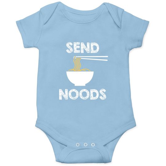 Send Noods Funny Noodle Pasta Baby Bodysuit